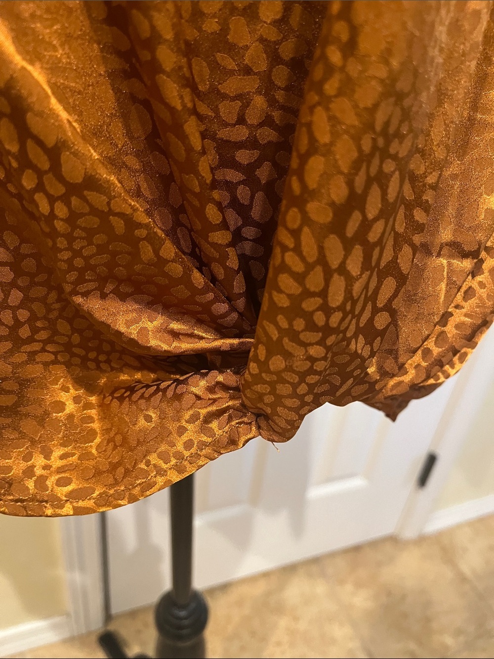 Dress Barn Shimmery Copper-Tone Satin Blouse - Picture 3 of 5